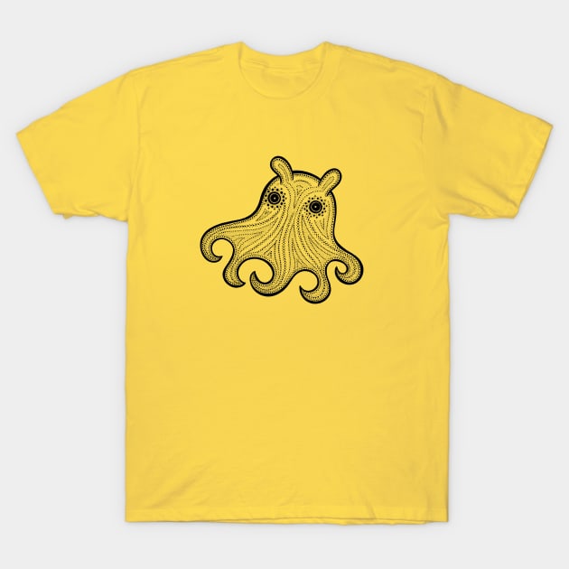 Super Cute Dumbo Octopus Ink Art Drawing T-Shirt by Green Paladin